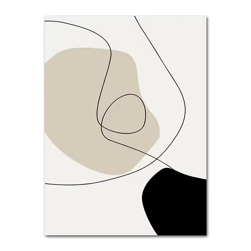 Abstract Boho Leaf Canvas Print