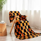 Checkerboard Flannel Throw Blanket