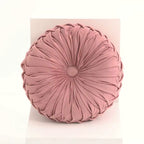 Pleated Velvet Pumpkin Pillow