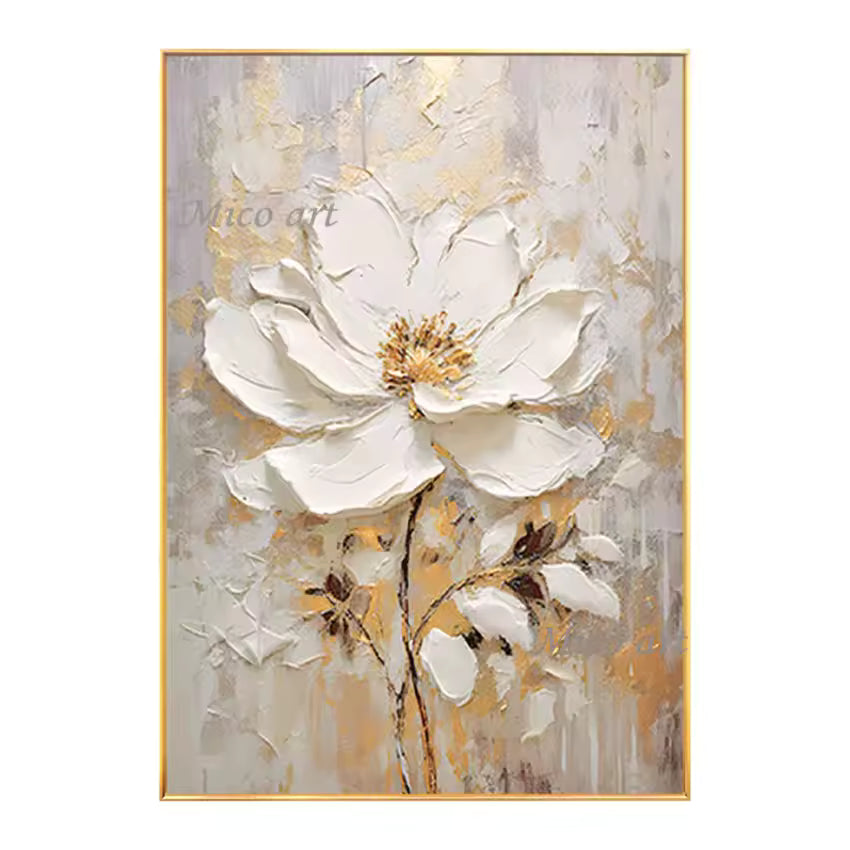 Handpainted Knife Flower Oil Painting