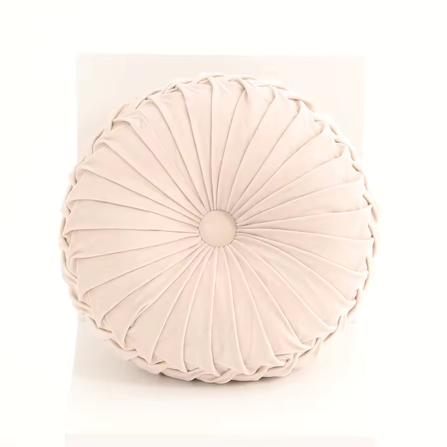 Pleated Velvet Pumpkin Pillow