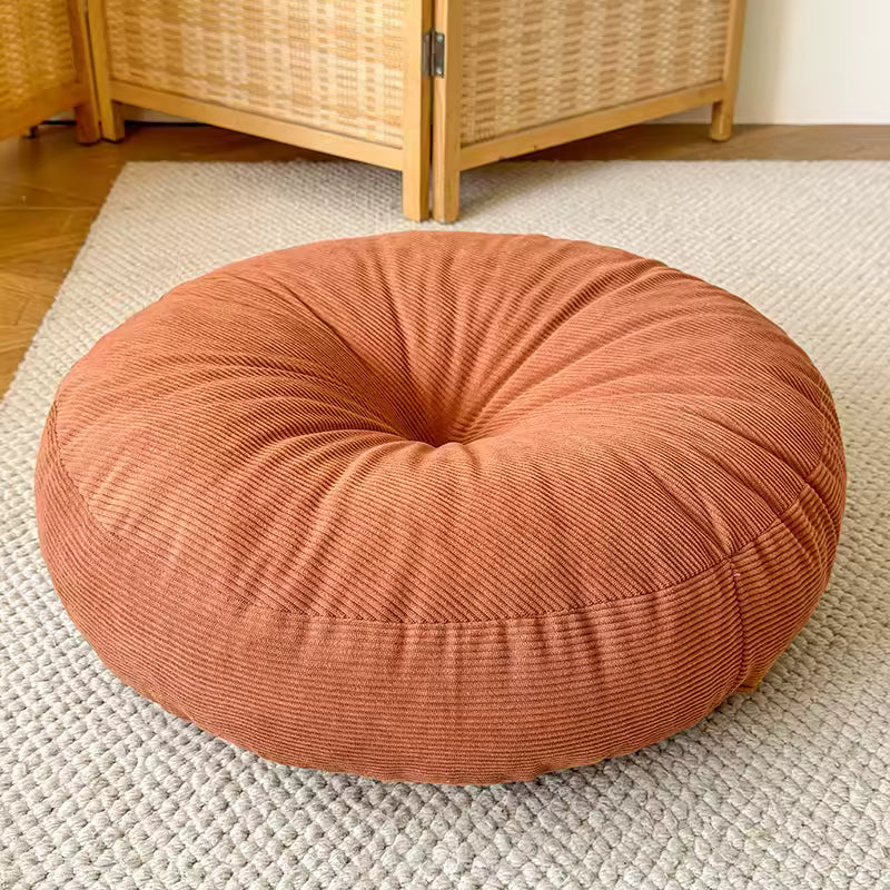 Round Corduroy Floor Cushion