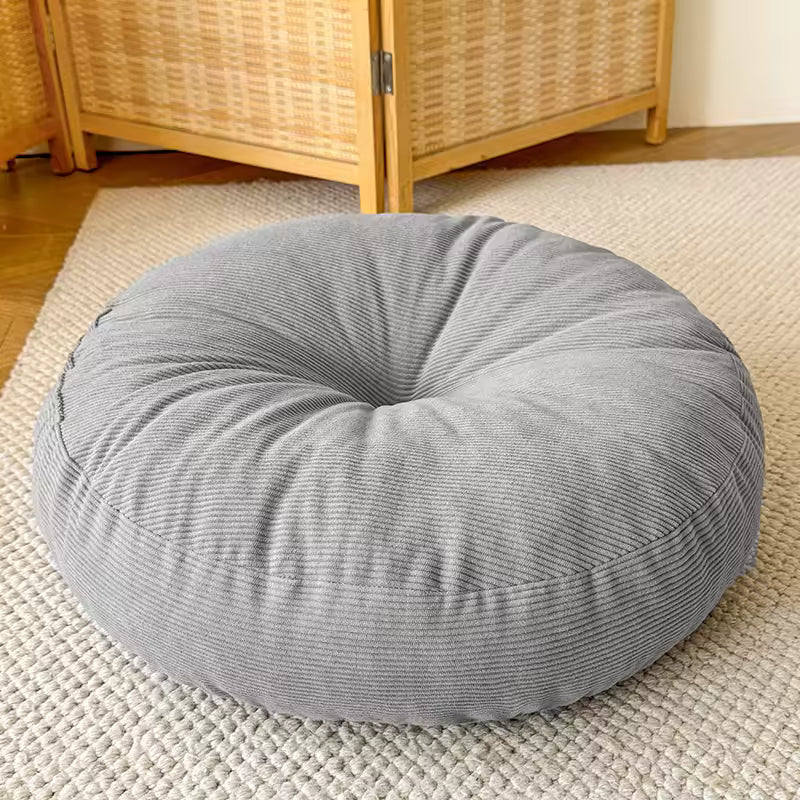 Round Corduroy Floor Cushion