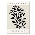 Abstract Boho Leaf Canvas Print
