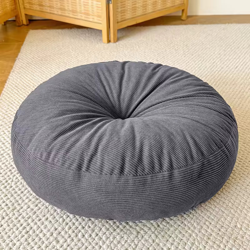 Round Corduroy Floor Cushion