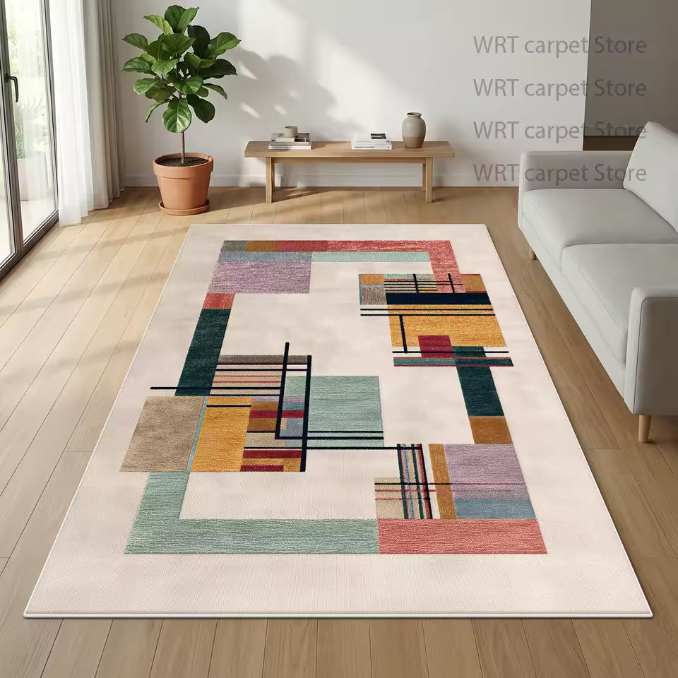 Geometric Color Block Area Rug