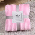 Thick Striped Faux Fur Blanket