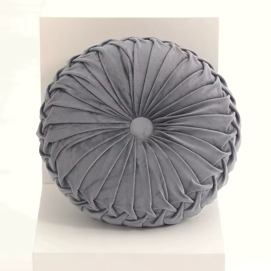 Pleated Velvet Pumpkin Pillow