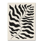 Abstract Boho Leaf Canvas Print