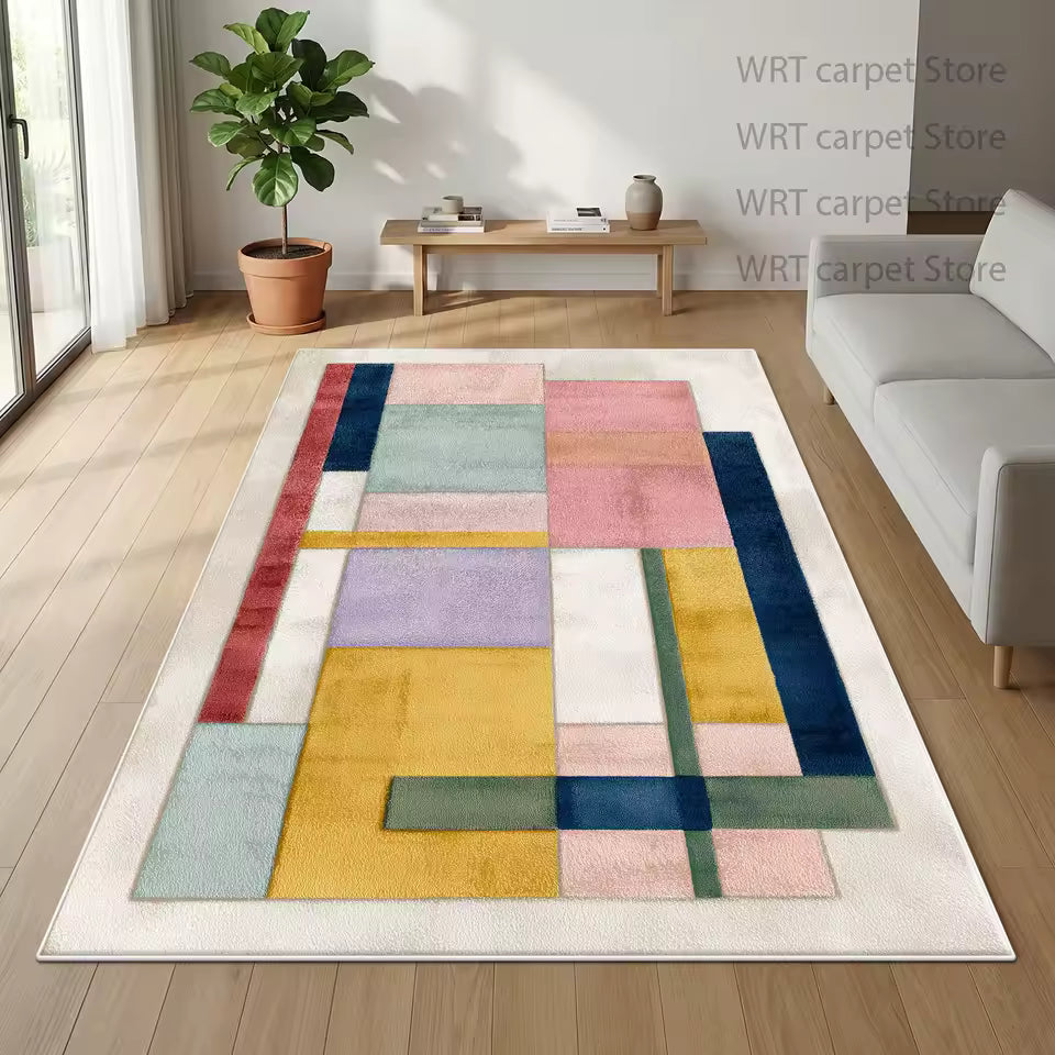 Geometric Color Block Area Rug